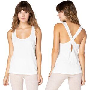 Beyond Yoga Boyfriend Jersey Crossback Yoga Tank Size S